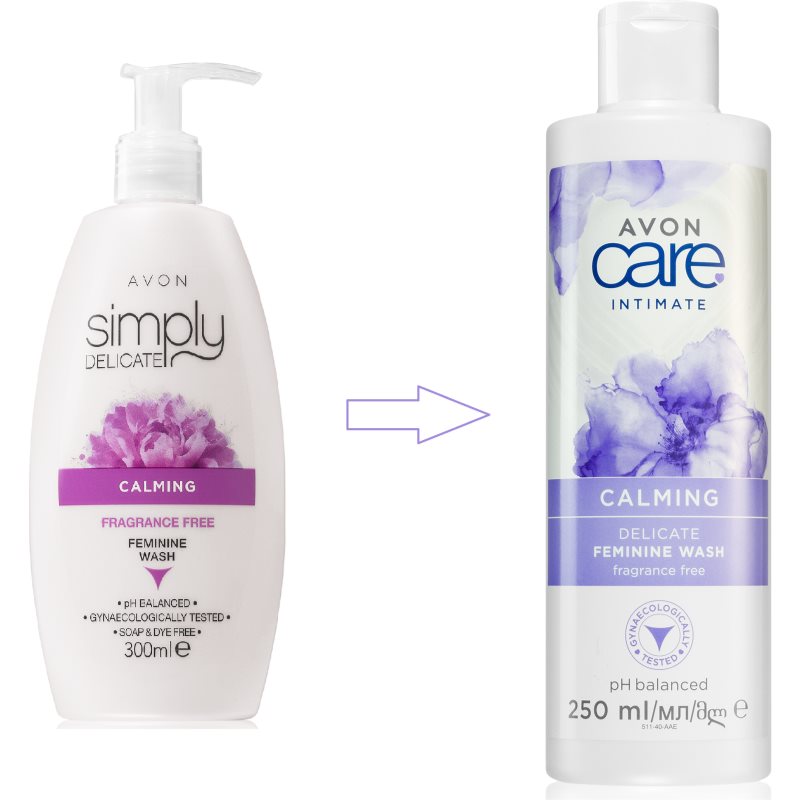 Avon Care Intimate Calming заспокійливий гель для інтимної гігієни без ароматизатора 250 мл