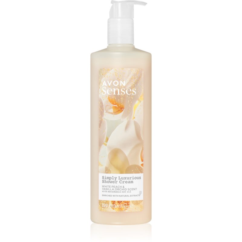 E-shop Avon Senses Simply Luxurious krémový sprchový gel 720 ml