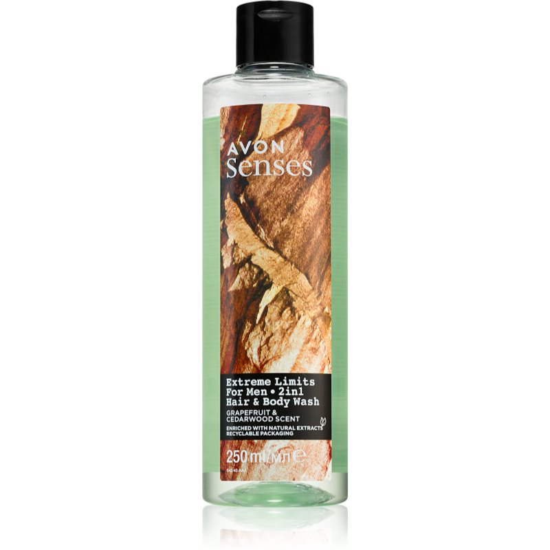 E-shop Avon Senses Extreme Limits sprchový gel a šampon 2 v 1 250 ml