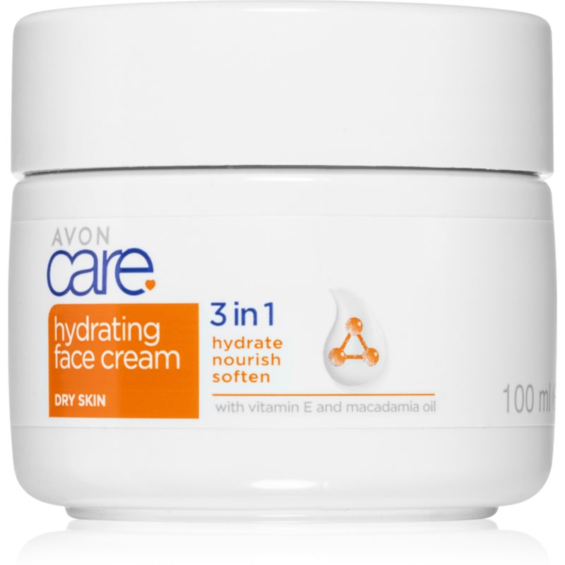 Avon Care 3 in 1 feuchtigkeitsspendende Gesichtscreme für trockene Haut 100 ml