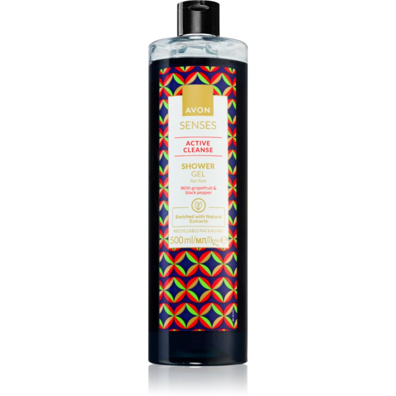 E-shop Avon Senses Active Cleanse povzbuzující sprchový gel 500 ml