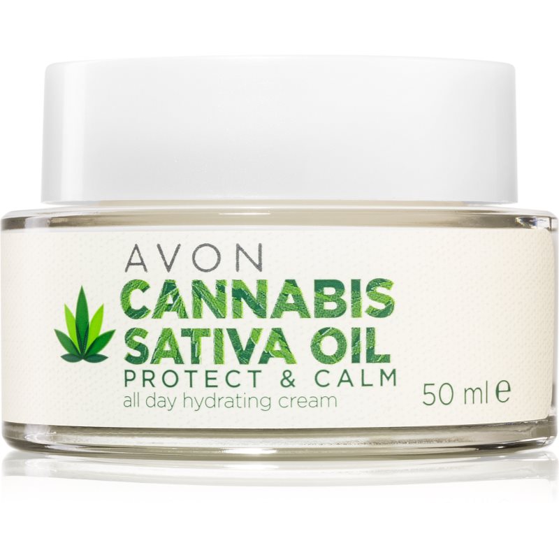 E-shop Avon Cannabis Sativa Oil Protect & Calm hydratační krém s konopným olejem 50 ml