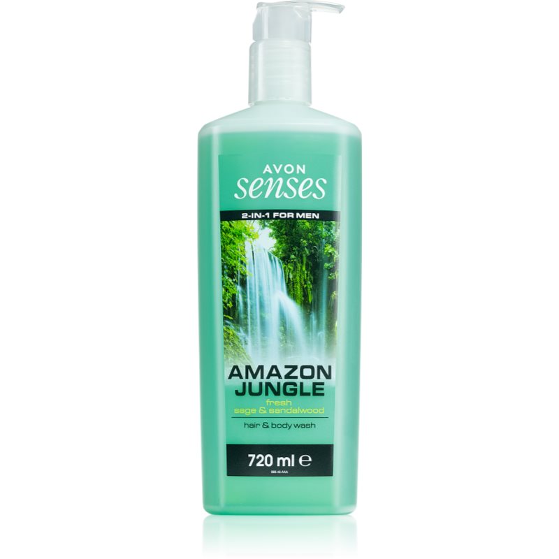 Avon Senses Amazon Jungle Duschgel für Haare und Körper für Herren 720 ml