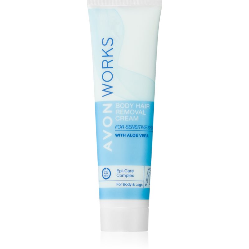 Avon Works Aloe Vera krema za depilaciju za osjetljivu kožu 100 ml