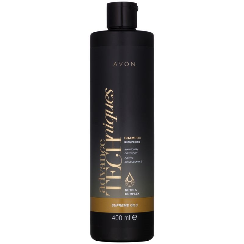 

Avon Advance Techniques Supreme Oils інтенсивний поживний шампунь з розкішними маслами для всіх типів волосся