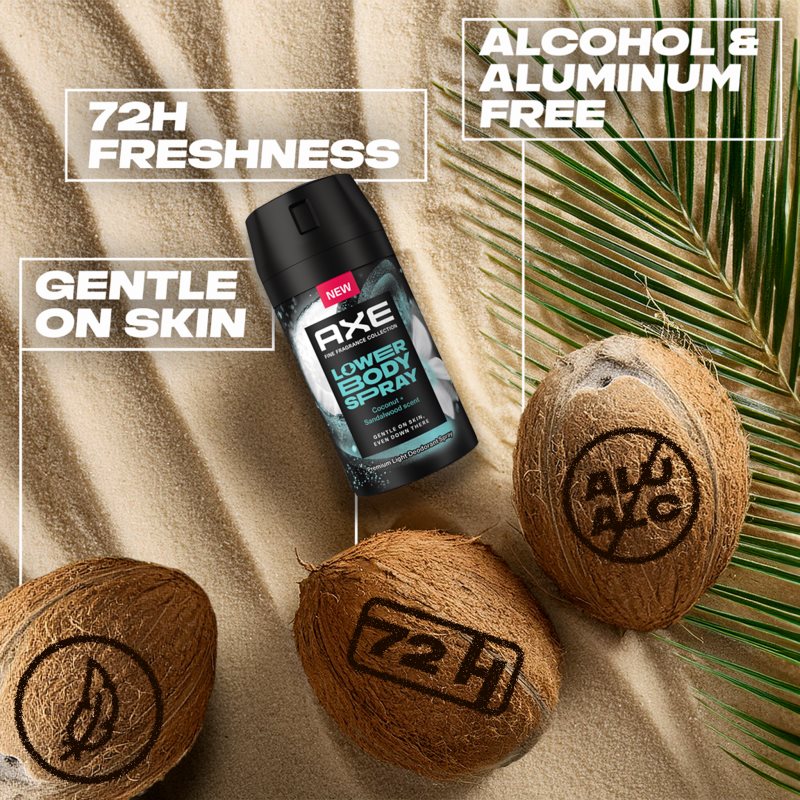 Axe Coconut & Sandalwood telový sprej na intímne partie 100 ml