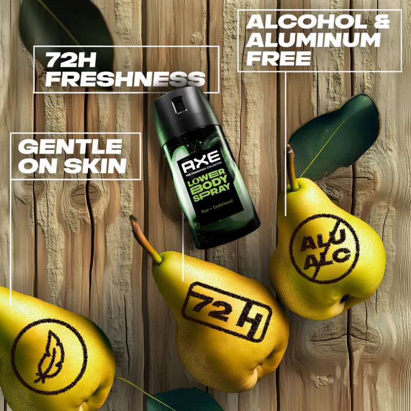 Axe Pear & Cedarwood telový sprej na intímne partie 100 ml