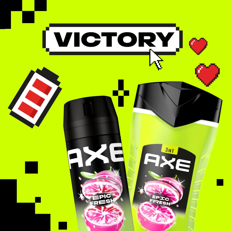 Axe Epic Fresh sprchový gel na obličej, tělo a vlasy 400 ml (obrázek 3)
