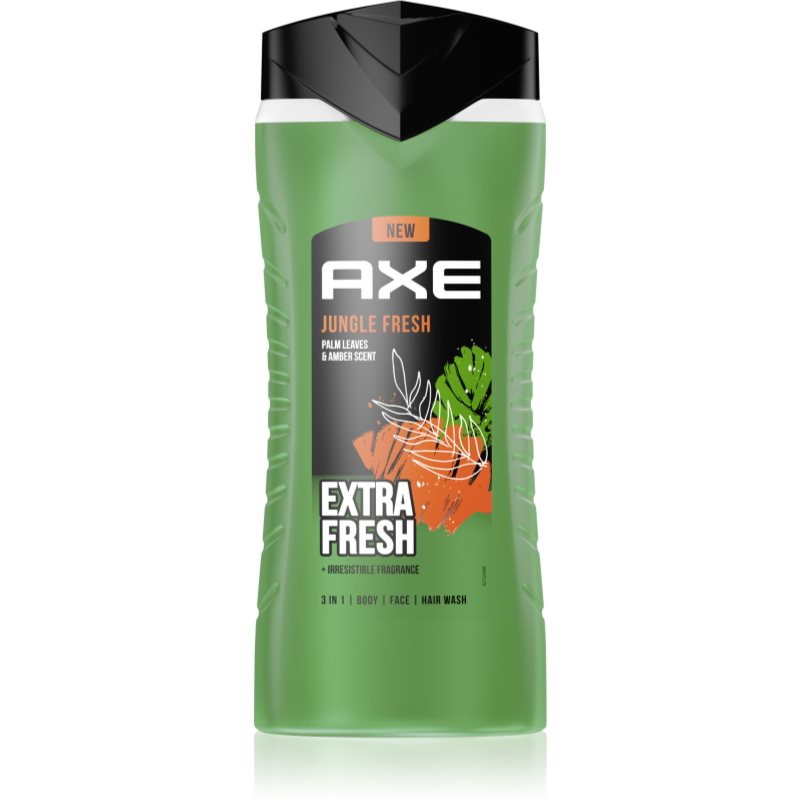 Axe Jungle Fresh sprchový gél na tvár, telo a vlasy Palm Leaves & Amber 400 ml