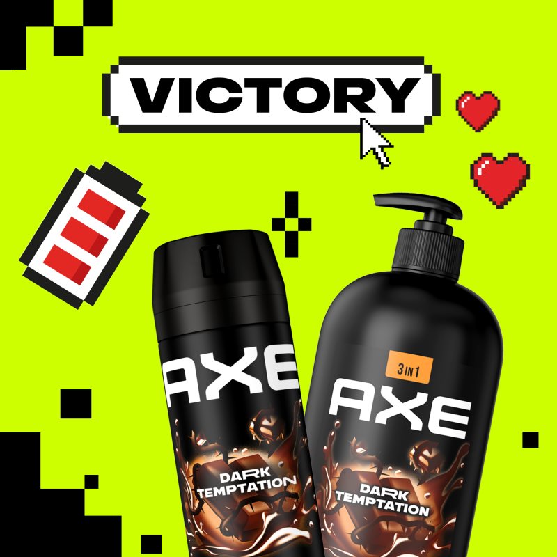 Axe Dark Temptation sprchový gel na obličej, tělo a vlasy 900 ml (obrázek 3)