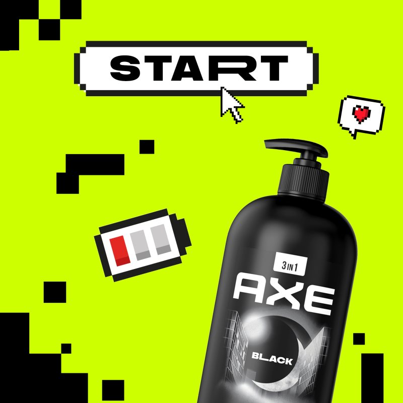 Axe Black sprchový gel na obličej, tělo a vlasy 900 ml (obrázek 4)