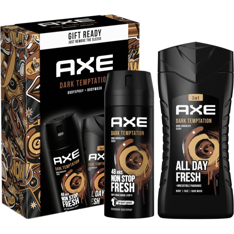 Axe Dark Temptation Presentförpackning för kropp män 2 st. male