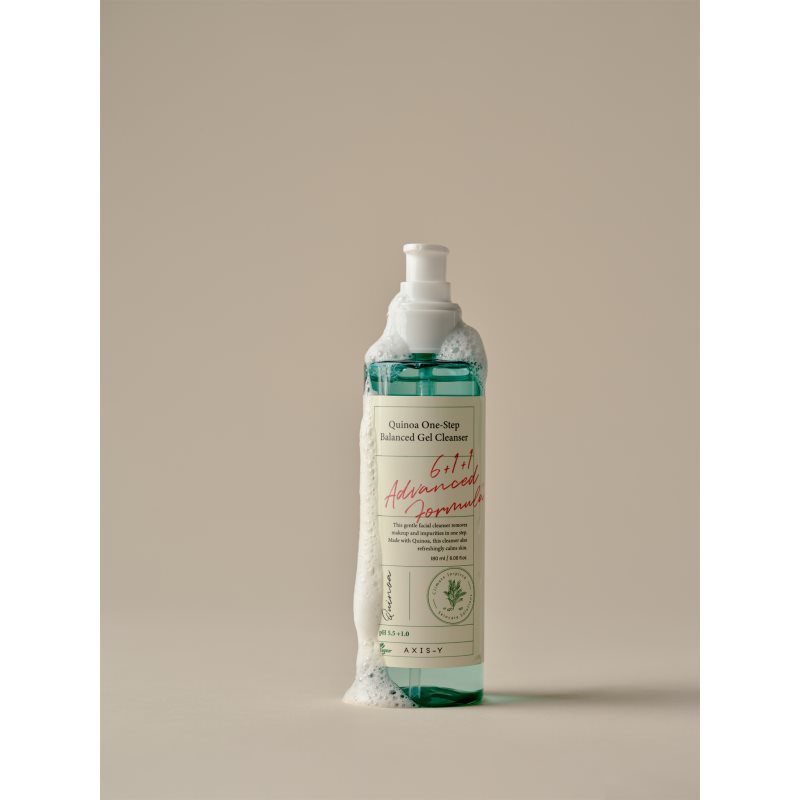 AXIS-Y 6+1+1 Advanced Formula Quinoa One-Step Balanced Gel Cleanser čisticí a odličovací gel pro citlivou pleť 180 ml (obrázek 3)