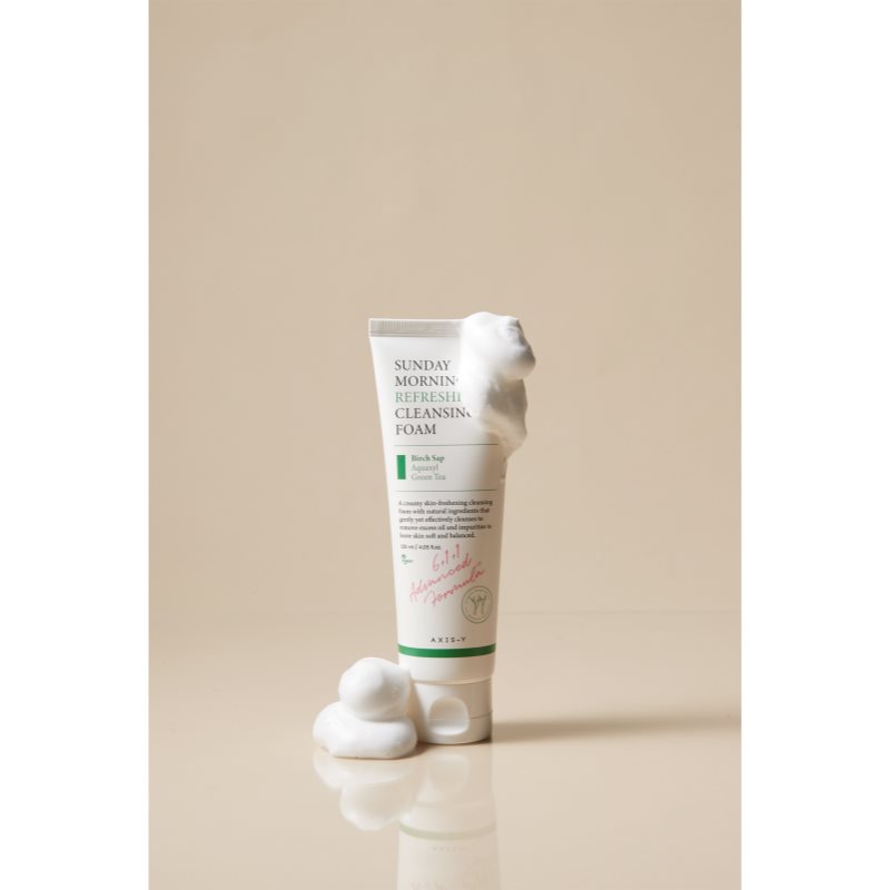 AXIS-Y 6+1+1 Advanced Formula Sunday Morning Refreshing Cleansing Foam hloubkově čisticí krémová pěna pro citlivou pleť 120 ml (obrázek 3)