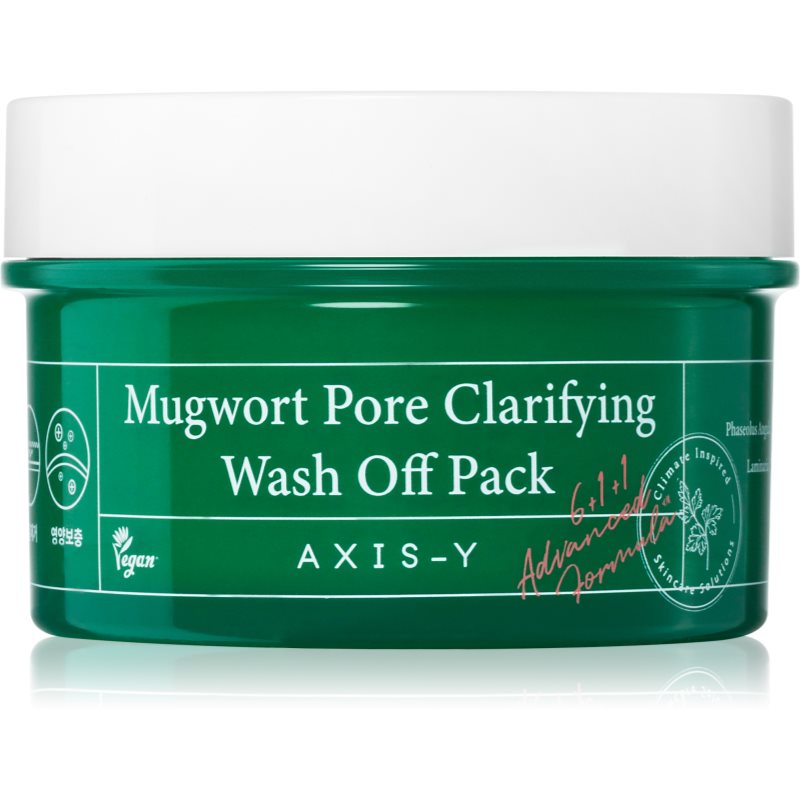 AXIS-Y 6+1+1 Advanced Formula Mugwort Pore Clarifying Wash Off Pack дълбоко почистваща маска с успокояващ ефект 100 мл.