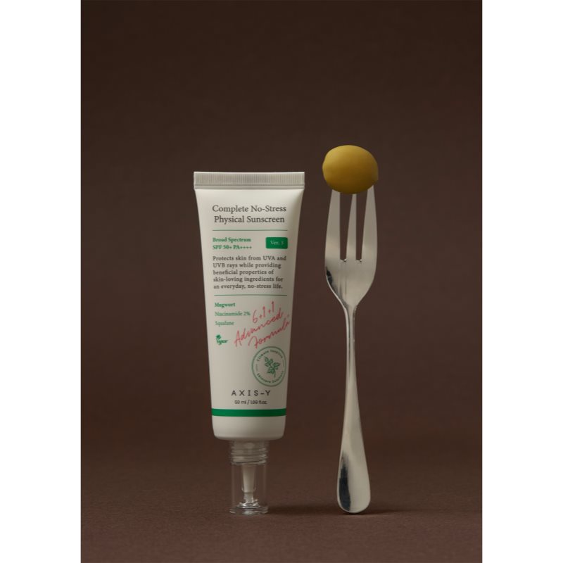 AXIS-Y 6+1+1 Advanced Formula Complete No-Stress Physical Sunscreen lehký ochranný krém na obličej SPF 50+ 50 ml (obrázek 3)