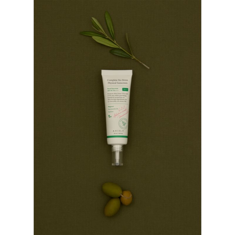 AXIS-Y 6+1+1 Advanced Formula Complete No-Stress Physical Sunscreen lehký ochranný krém na obličej SPF 50+ 50 ml (obrázek 6)