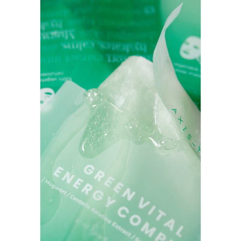 AXIS-Y Mugwort Green Vital Energy Complex Sheet Mask plátýnková maska s hydratačním a zklidňujícím účinkem 27 ml (obrázek 10)