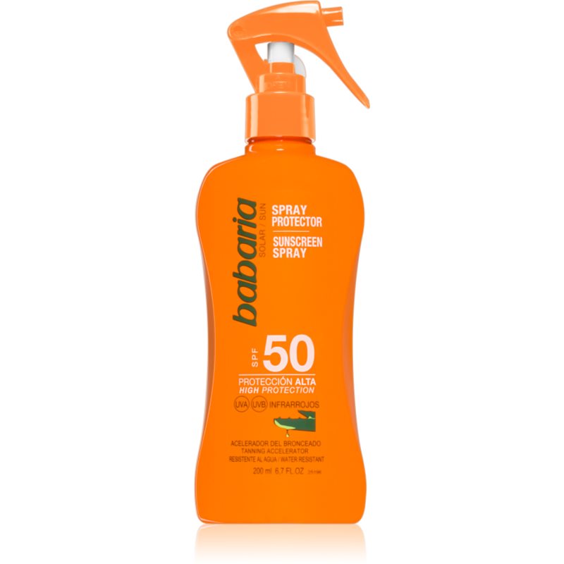 Babaria Sun Protective pršilo za sončenje SPF 50 vodoodporen 200 ml