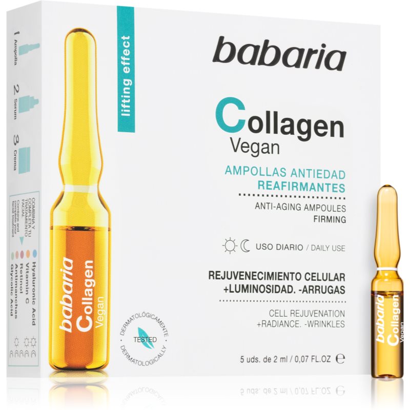 Babaria Collagen концентрована сироватка проти ознак старіння шкіри в ампулах 5x2 мл