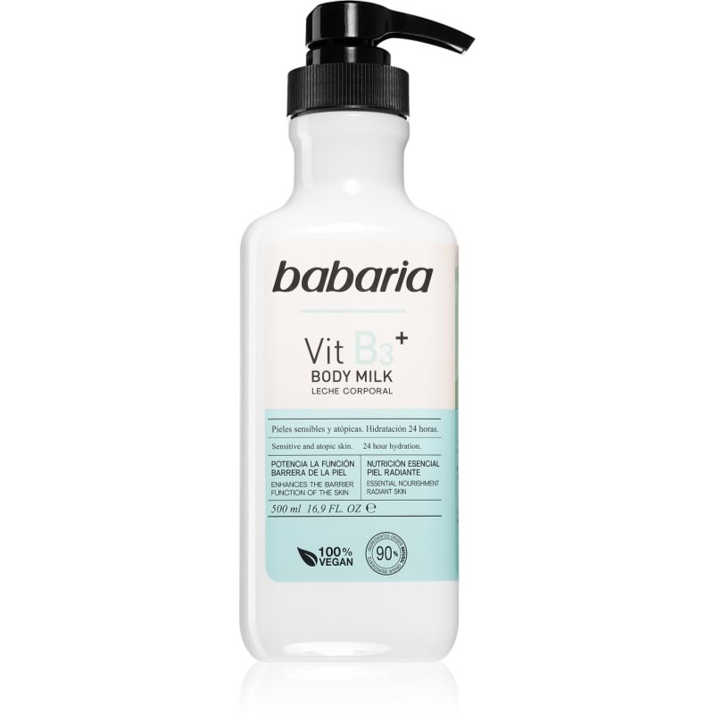 Babaria Babaria Vitamin B3 μαλακτικό ενυδατικό γαλάκτωμα σώματος για όλους τους τύπους δέρματος 500 ml
