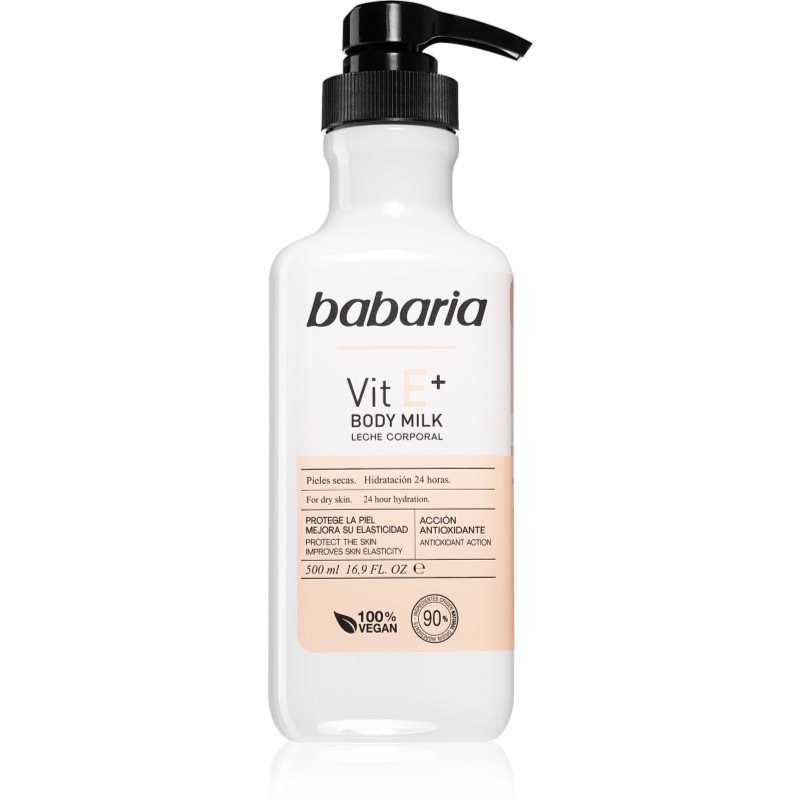 Babaria Vitamin E hydratační tělové mléko pro suchou pokožku 500 ml