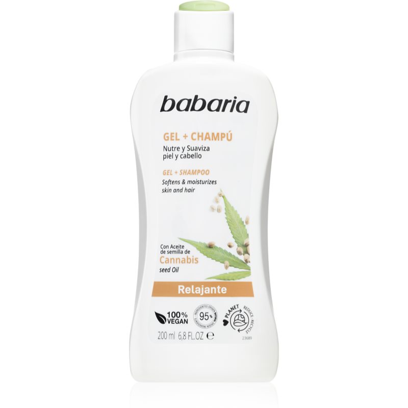 Babaria Cannabis sprchový gél a šampón 2 v 1 200 ml