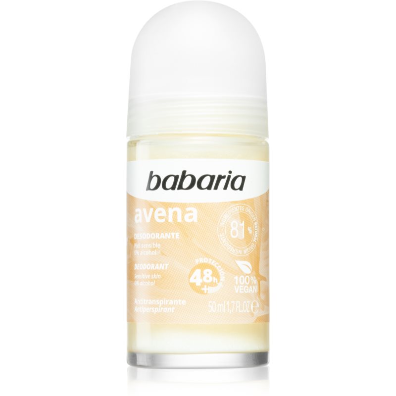 Babaria Deodorant Oat rutulinis antiperspirantas jautriai odai 50 ml