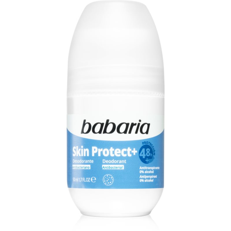Babaria Deodorant Skin Protect+ rutulinis dezodorantas su antibakterinėmis sudedamosiomis dalimis 50 ml