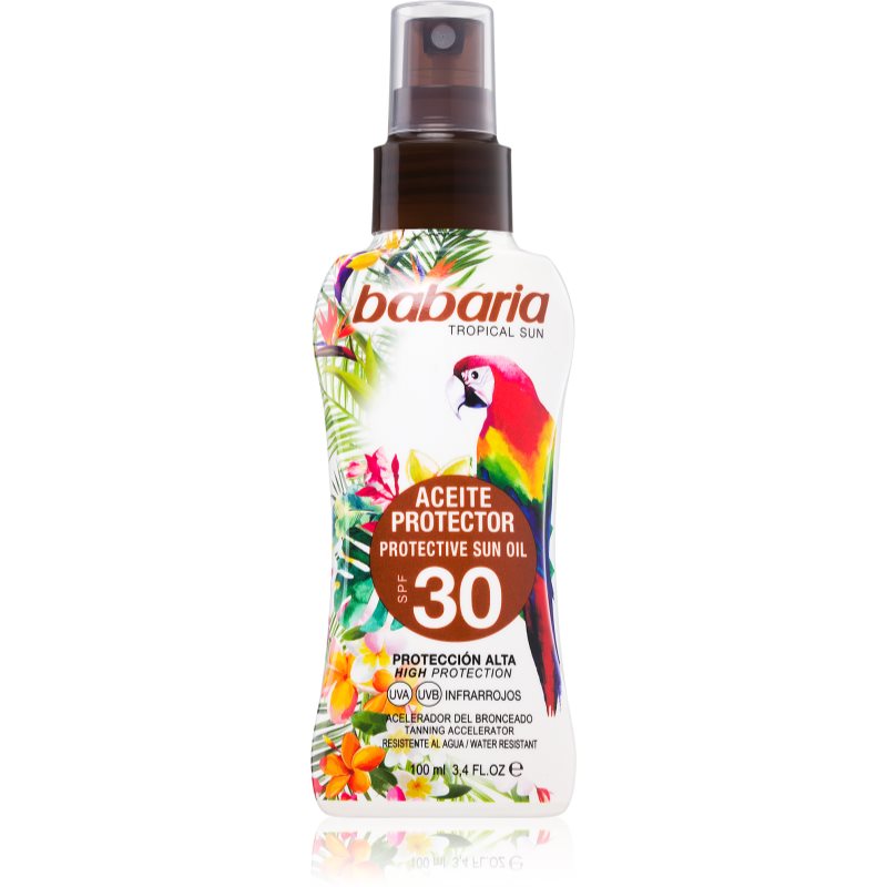 

Babaria Tropical Sun захисна олійка для підтримки засмаги SPF 30