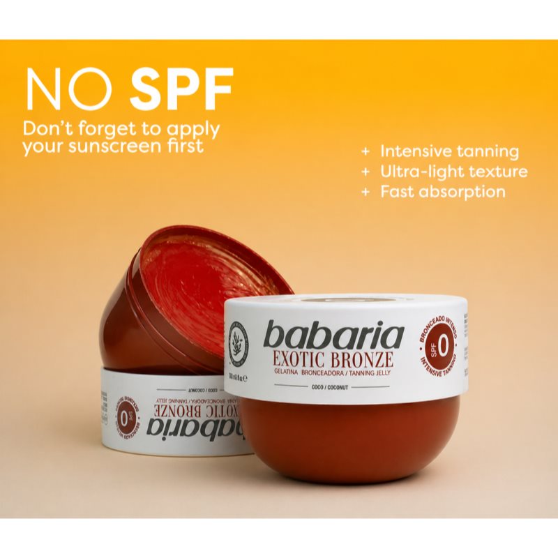 Babaria Tanning Jelly Exotic Bronze telový gél pre intenzívne opálenie 300 ml (obrázok 4)