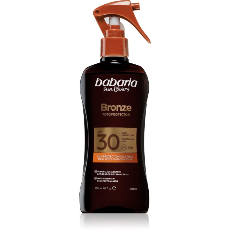 Babaria Sun Bronze Spray Sun Protector Oil olio protettivo SPF 30 200 ml