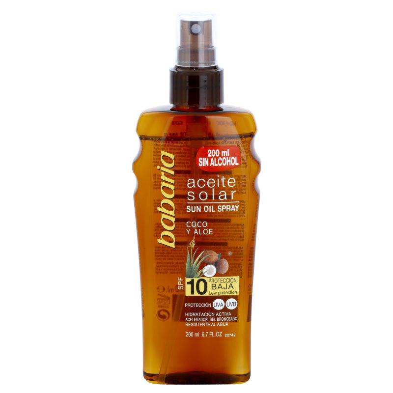 

Babaria Sun Aceite Solar олійка для засмаги SPF 10