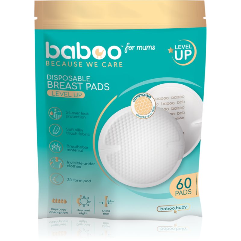 Baboo Disposable Breast Pads imbottiture monouso per reggiseno 60 pz