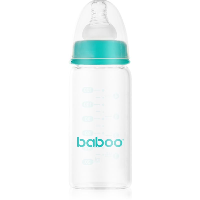Baboo Anti-Colic Glass Bottle antikoliková sklenená fľaša 0m  120 ml