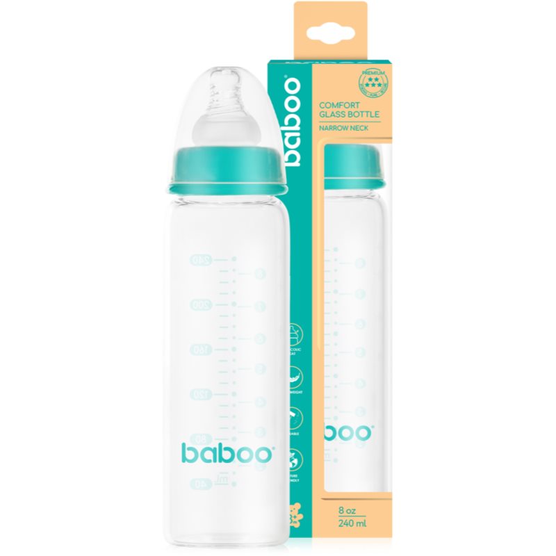 Baboo Anti-Colic Glass Bottle Glasfläschchen mit Anti-Kolik-System 3m+ 240 ml (Bild 5)