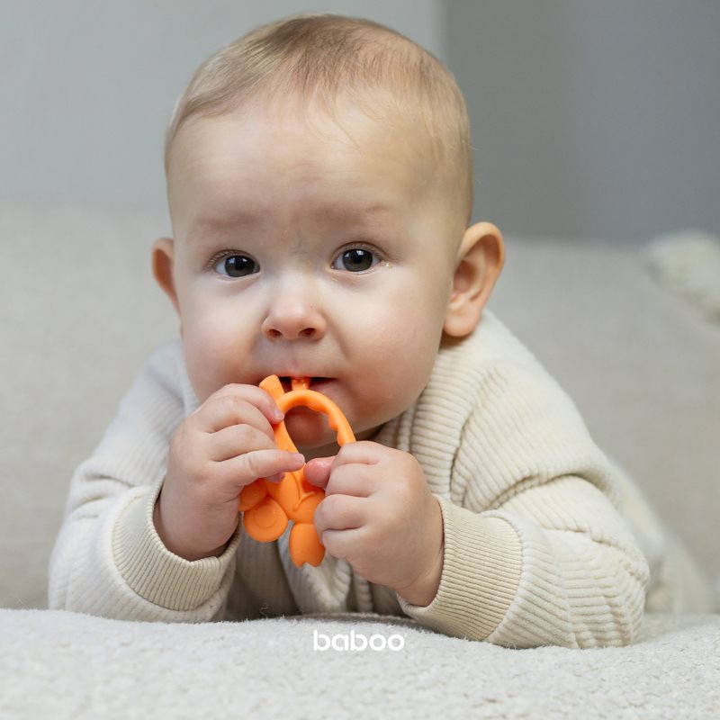 Baboo Silicone Teether Beißring Crab, 4m+ 1 St. (Bild 4)