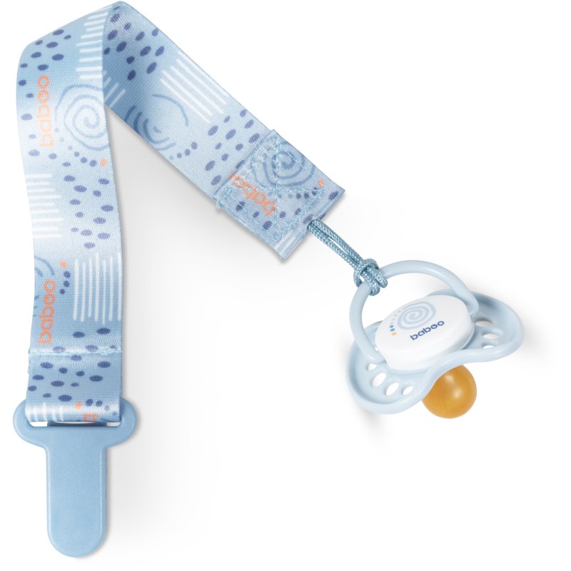 Baboo Textile Soother Holder Schnullerclip Blue Haze 1 St.