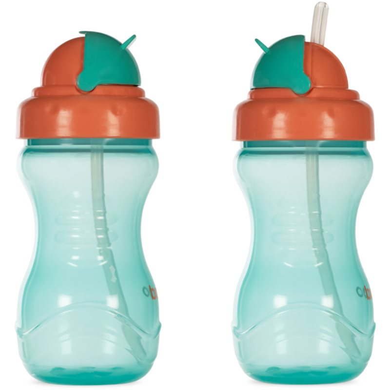 Baboo Cup with Silicone Straw Flasche mit Strohhalm Green, 9m+ 360 ml (Bild 3)