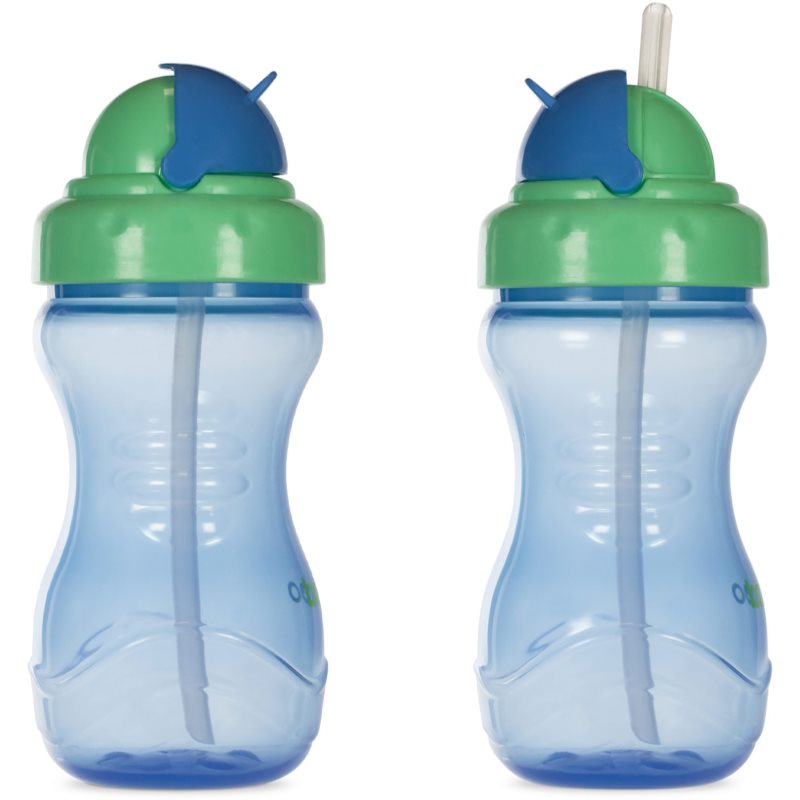 Baboo Cup with Silicone Straw Flasche mit Strohhalm Blue, 9m+ 360 ml (Bild 3)