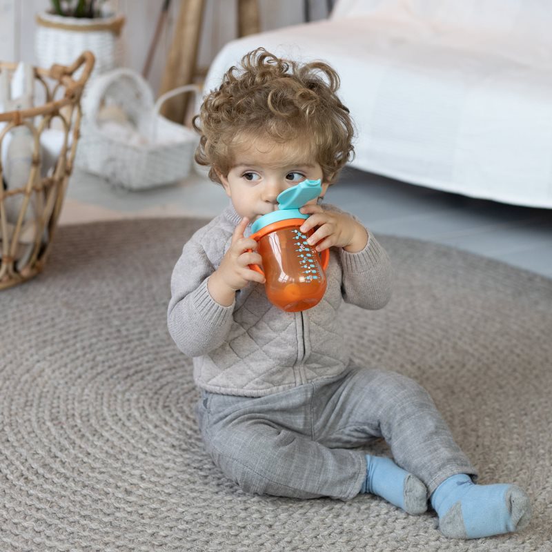 Baboo Cup with Silicone Straw and Gravity Ball Tasse mit Strohhalm Sea Life 9m+ 300 ml