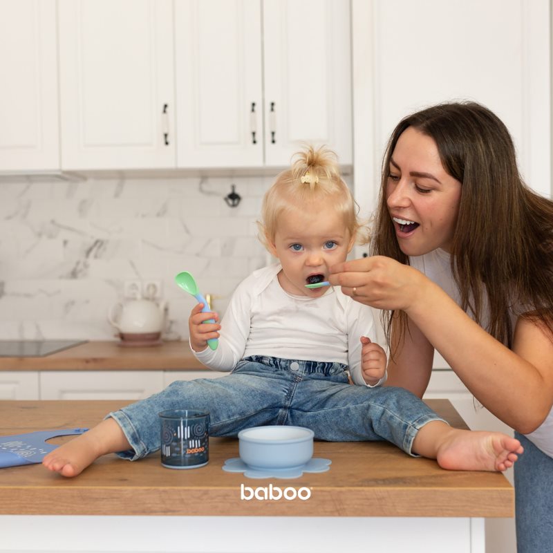 Baboo Silicone Bowl Silikonschüssel mit Saugnapf Blue Haze, 6m+ 1 St. (Bild 3)
