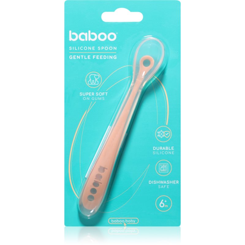 Baboo Silicone Spoon žličica Peachy Keen 6m  1 kom