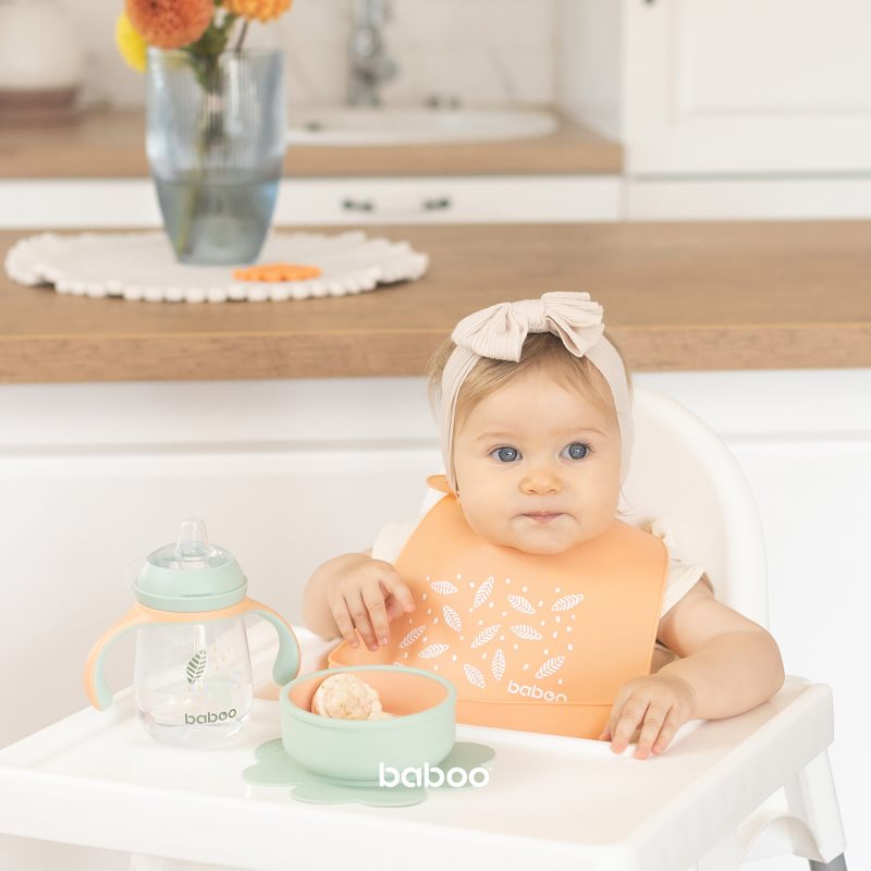Baboo Silicone Bib Lätzchen Peachy Keen, 4m+ 1 St. (Bild 2)