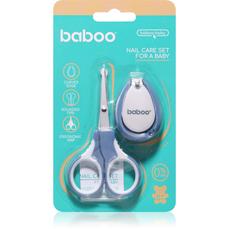 Baboo Nail Care Set set za manikiro za otroke od rojstva Blue Haze 0m  2 kos