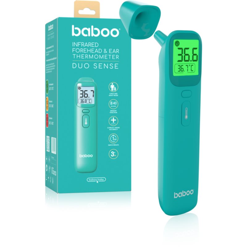 Baboo Duo Sense Infrared Forehead and Ear Thermometer infračervený teploměr 1 ks