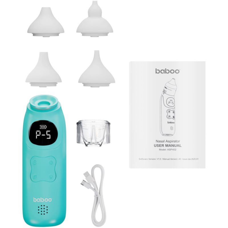 Baboo Comfort Breathe Baby Nasal Aspirator Nasensauger 0m+ 1 St. (Bild 4)
