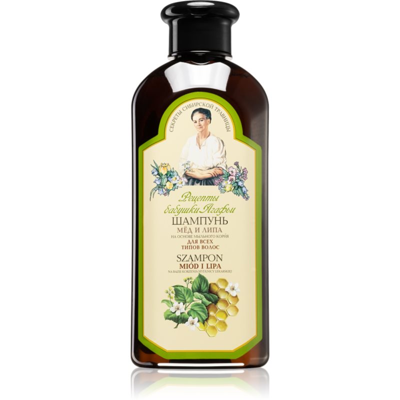Babushka Agafia Honey & Linden šampūnas visų tipų plaukams su medumi 350 ml