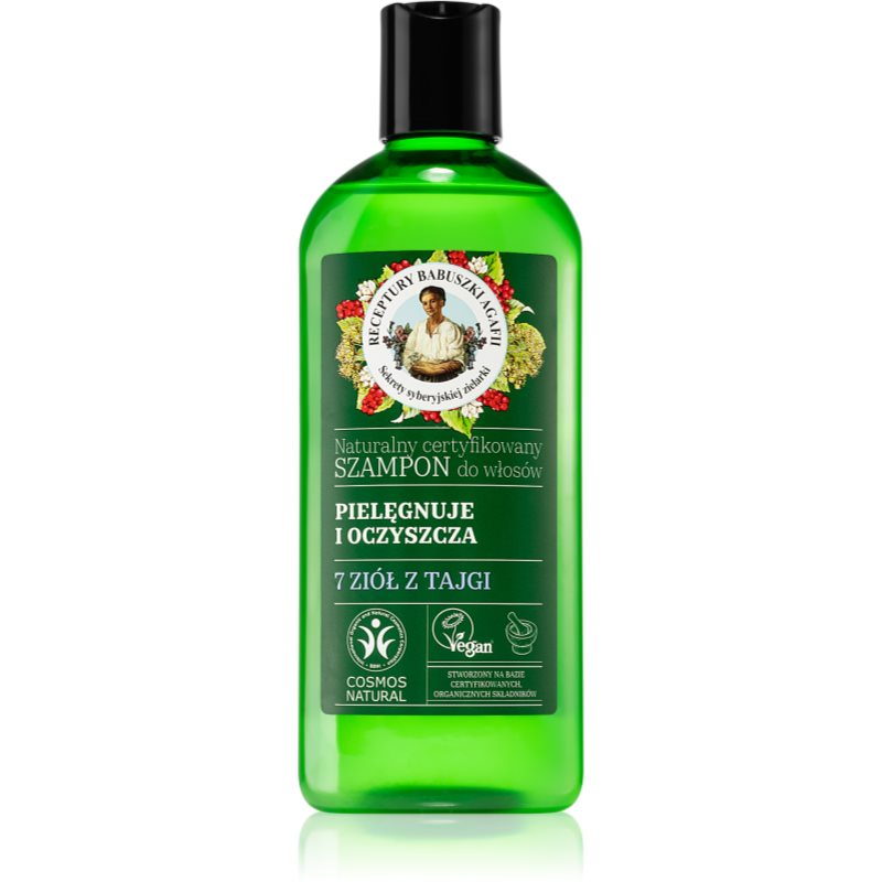 Babushka Agafia Deep Cleansing & Care 7 Taiga Herbs giliai valantis šampūnas 260 ml