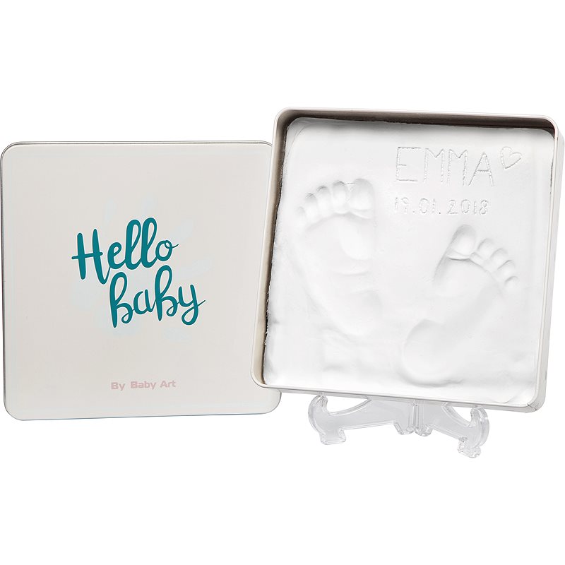 Baby Art Magic Box Square Essentials set za odtis dojenčkovih dlani in stopal 1 kos